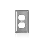 Leviton SL8 Stainless Steel C-Series 430 1G Standard Duplex Wallplate