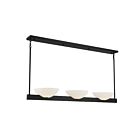 Savoy House Essentials Fallon 1-1614-3-89 3-Lights 180W Matte Black Linear Chandelier