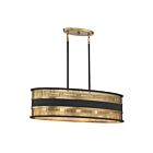 Savoy House Eclipse 1-1813-5-143 5-Lights 300W Matte Black with Warm Brass Accents Linear Chandelier