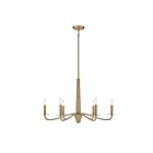 Savoy House Cannon 1-1824-6-320 6-Lights 360W Warm Brass and Rope Chandelier