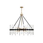 Savoy House Santiago 1-1934-12-143 12-Lights 720W Matte Black with Warm Brass Accents Chandelier