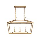 Savoy House Essentials Townsend 1-423-3-322 3-Lights 180W Warm Brass Linear Chandelier