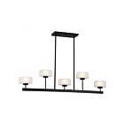 Savoy House Essentials Falster 1-5407-5-89 5-Lights 15W Matte Black Linear Chandelier