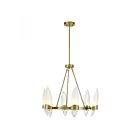Savoy House Nouvel 1-5500-6-322 6-Lights 360W Warm Brass Chandelier