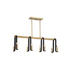 Savoy House Archway 1-5533-8-143 8-Lights 480W Matte Black with Warm Brass Linear Chandelier