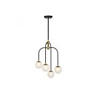 Savoy House Couplet 1-6697-4-143 4-Lights 240W Matte Black with Warm Brass Chandelier