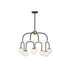 Savoy House Couplet 1-6698-8-143 8-Lights 480W Matte Black with Warm Brass Chandelier
