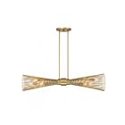 Savoy House Longfellow 1-9601-6-171 6-Lights 360W Burnished Brass Linear Chandelier
