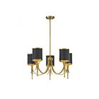 Savoy House Quincy 1-9945-5-143 5-Lights 300W Matte Black with Warm Brass Chandelier