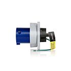 Leviton 4100B9WLEV 100 Amp Pin & Sleeve Inlet-Blue