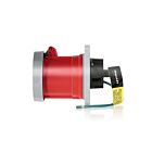 Leviton 4100R7WLEV 100 Amp Pin & Sleeve Receptacle-Red