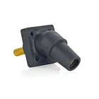 Leviton 16R30-1UE Black 16 Female Panel Receptacle 45Deg 1.125" Threaded Stud