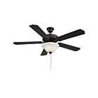 Savoy House Meridian M2018MBKRV 52" Matte Black 60.99W Ceiling Fan