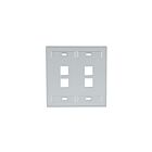 Leviton 42080-4GP 4Pt Quickport Wallplate G