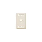 Leviton 42081-1TS Wallplate 1Port 1-Gang Angled Id Light-Almond