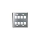 Leviton 43080-2S8 Pb Stainless Steel 8Port 2G Weather-Proof Q/Port