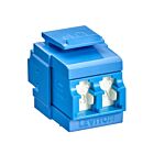 Leviton 41086-SLL Quickport Os2 Duplex Lc Shuttered Adapter Blue/Blue