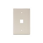 Leviton 41091-1TN Light Almond Quickport 1Port Midsize Nylon Wallplate