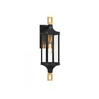 Savoy House 5-275-144 Glendale 1-Light 60W Matte Black and Weathered Brushed Brass Outdoor Wall Lantern