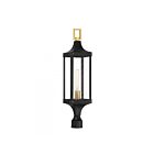 Savoy House Glendale 5-278-144 1-Light 60W Matte Black and Weathered Brushed Brass Outdoor Post Lantern
