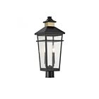 Savoy House Kingsley 5-718-143 2-Lights 120W Matte Black with Warm Brass Outdoor Post Lantern