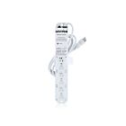 Leviton 5306M-1N7 Med Strip 15A 6-Receptacle 7-Ft