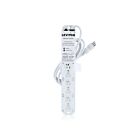 Leviton 5306M-1S7 Med 15A Surge 6-Receptacle 7-Ft