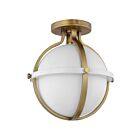 Nuvo Ligthing 60-7663 Lincoln 1-Light Matte White Semi Flush Mount