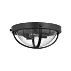 Nuvo Lighting 60-7672 Lincoln 2-Lights Matte Black Flush Mount