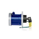 Leviton 460R9WLEV 60 Amp Pin & Sleeve Receptacle-Blue