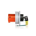 Leviton 460B12WLEV 60 Amp Pin & Sleeve Inlet-Orange