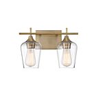 Savoy House Essentials 8-4030-2-322 Octave 2-Lights 120W Warm Brass Vanity Light