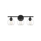 Savoy House Essentials 8-4050-3-BK Carson 3-Lights 180W Matte Black Vanity Light
