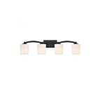 Savoy House Essentials 8-7710-4-BK Whitney 4-Lights 240W Matte Black Vanity Light