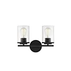 Savoy House Essentials 8-8020-2-BK Marshall 2-Lights 120W Matte Black Vanity Light