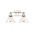 Savoy House Essentials 8-9130-2-109 Drake 2-Lights 120W Polished Nickel Vanity Light