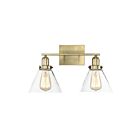 Savoy House Essentials 8-9130-2-322 Drake 2-Lights 120W Warm Brass Vanity Light