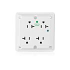 Leviton 8490-W White 20A 125V 4-In-1 Receptacle