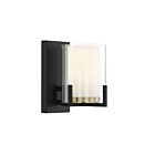 Savoy House Eaton 9-1977-1-143 1-Light Matte Black with Warm Brass Accents Wall Sconce