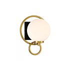 Savoy House Alhambra 9-6180-1-143 1-Light Matte Black with Warm Brass Wall Sconce