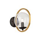 Artcraft Lugano AC10891VB 1 Light Black Vintage Brass 4W Wall Mount