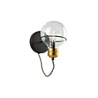 Artcraft Martina AC11721BK 1 Light Black and Brushed Brass 60W Wall Mount