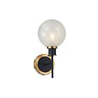 Artcraft AC11871SW Gem 40W Black and Brushed Brass Indoor Wall Light