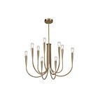 Artcraft AC11929BR Bronte 9-Lights 360W Brushed Brass Chandelier