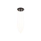 Artcraft Cascata AC6812BK 102W Black and Brushed Brass LED Crystal Chandelier