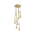 Artcraft Sunnyvale AC6829BR 60W Brushed Brass LED Cord Chandelier