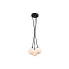 Artcraft AC7463BK Camila 3-Lights 30W Brushed Brass Cord Pendant