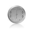 Leviton FBC2F-N Ni Cover Plate For Concrete Floor Box System 2 Dec Flip Lids