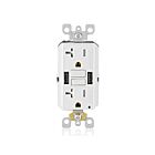 Leviton GUSB2-W Gfci Combo Usb Charger Receptacle