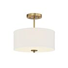 Savoy House Meridian M60008NB 2-Lights 120W Natural Brass Semi Flush Mount